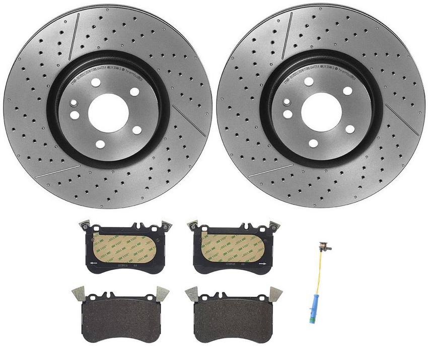 Mercedes Brakes Kit - Brembo Pads and Rotors Front (350mm) (Low-Met) 1764210212 - Brembo 3724648KIT